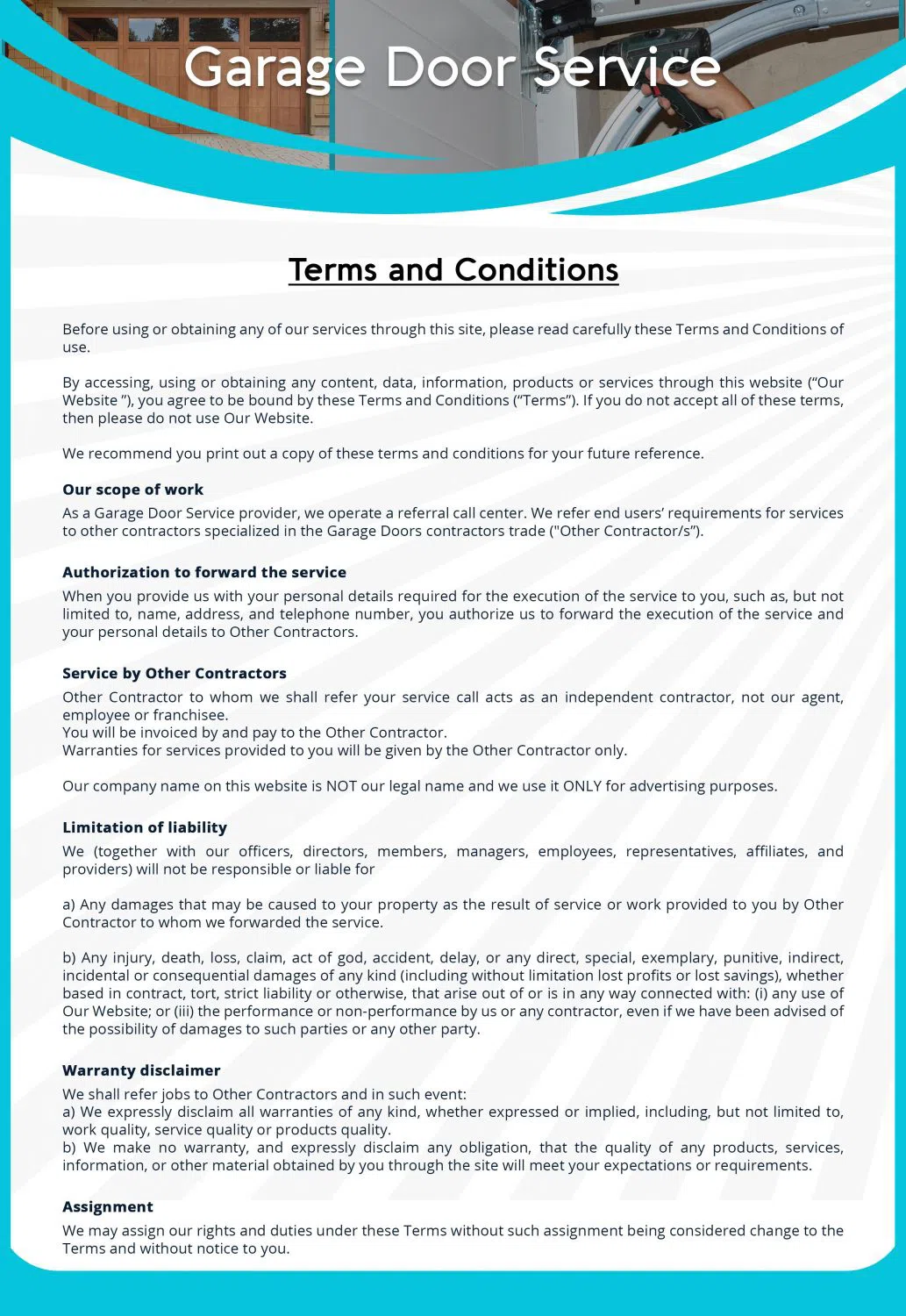 Capitol Garage Door Service Runnemede, NJ 856-454-9358 - terms-gr-10m